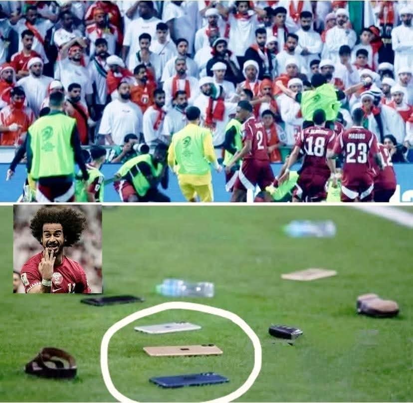 T_o_u_t_a1's tweet image. اللاعيبة القطرية راحت تستُـ‘ـُفز الجمهور الاماراتي بالتأهل لكاس العالم ع حساب منتخابهم... الجمهور الاماراتي حدفهم ب ايفونات 15 و16 ومفاتيح 😂 عربيات
طب واقفين دونجا ليه بقى ما انتو بتتخانقوا عادى 😂