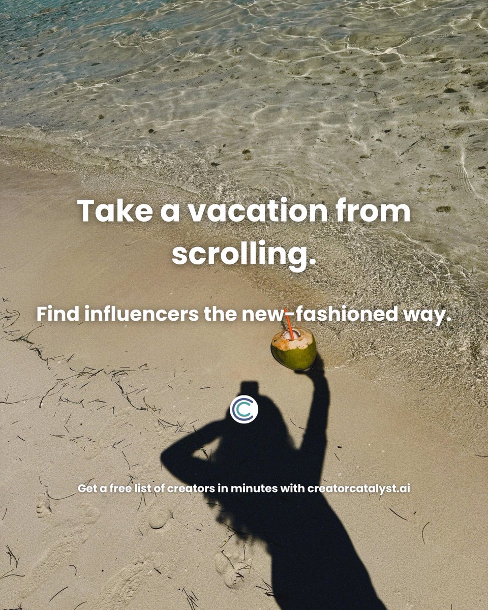 CCatalystAI's tweet image. Say Bon Voyage to manual workflows with CreatorCatalyst.ai. creatorcatalyst.ai to start for FREE.
#MarketingTips #InfluencerTips #Influencers #CreatorMarketing #CreatorEconomy