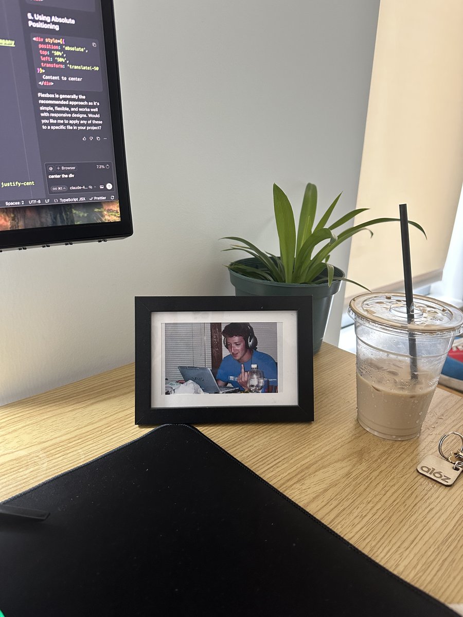ksw_arman's tweet image. Some devs listen to The Social Network soundtrack to stay motivated.
I keep a picture of Zucc on my desk that reminds me to lock tf in.
We are not the same.