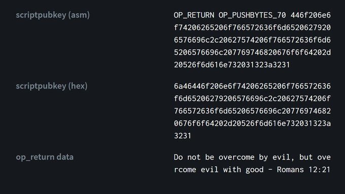 This message was embedded in #Bitcoin's 666,666th block.