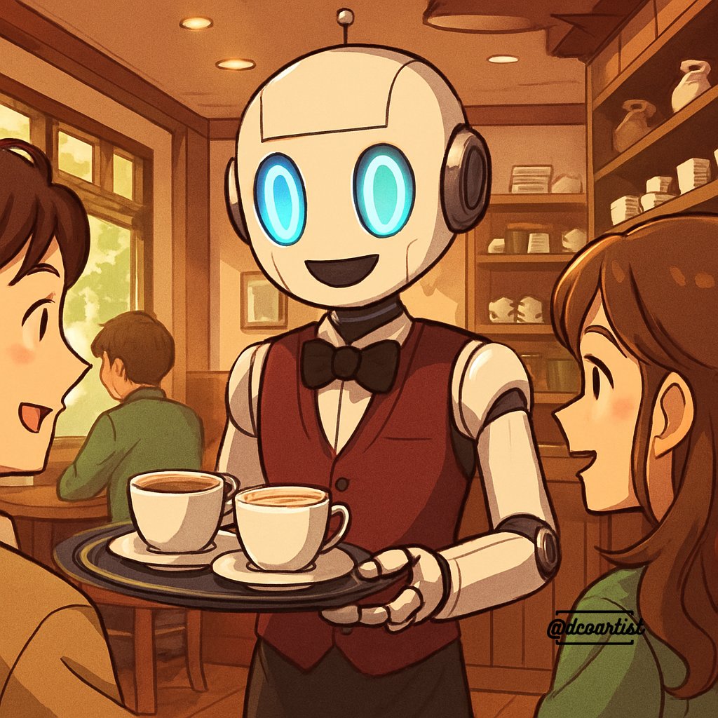 gizmodabneon's tweet photo. Hi Friends ☀️
Theme: Advanced Art 🖼️
QT: Robot Waiter
Expressed in different styles
- Renaissance Art
- Baroque Art
- Cubism
- Anime 🎨📡📸
Explore #AdvancedArt 🖼️, which sub-themes should I try out next 🔌🔋
#DigitalArt #ContemporaryArt #AIArt #AdvancedArt #ScienceFiction https://t.co/PzsLS8wwKx