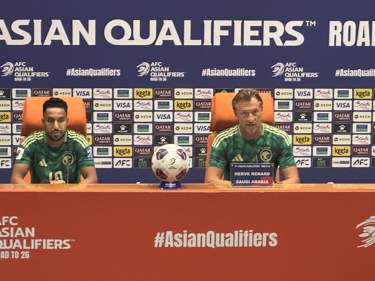 سالم الدوسري قائد المنتخب السعودي :
أشكر رينارد على تحمل المسؤولية معنا، استطعنا التأهل، وأهدى الجماهير السعودية فوزي بجائزة أفضل لاعب في المباراة