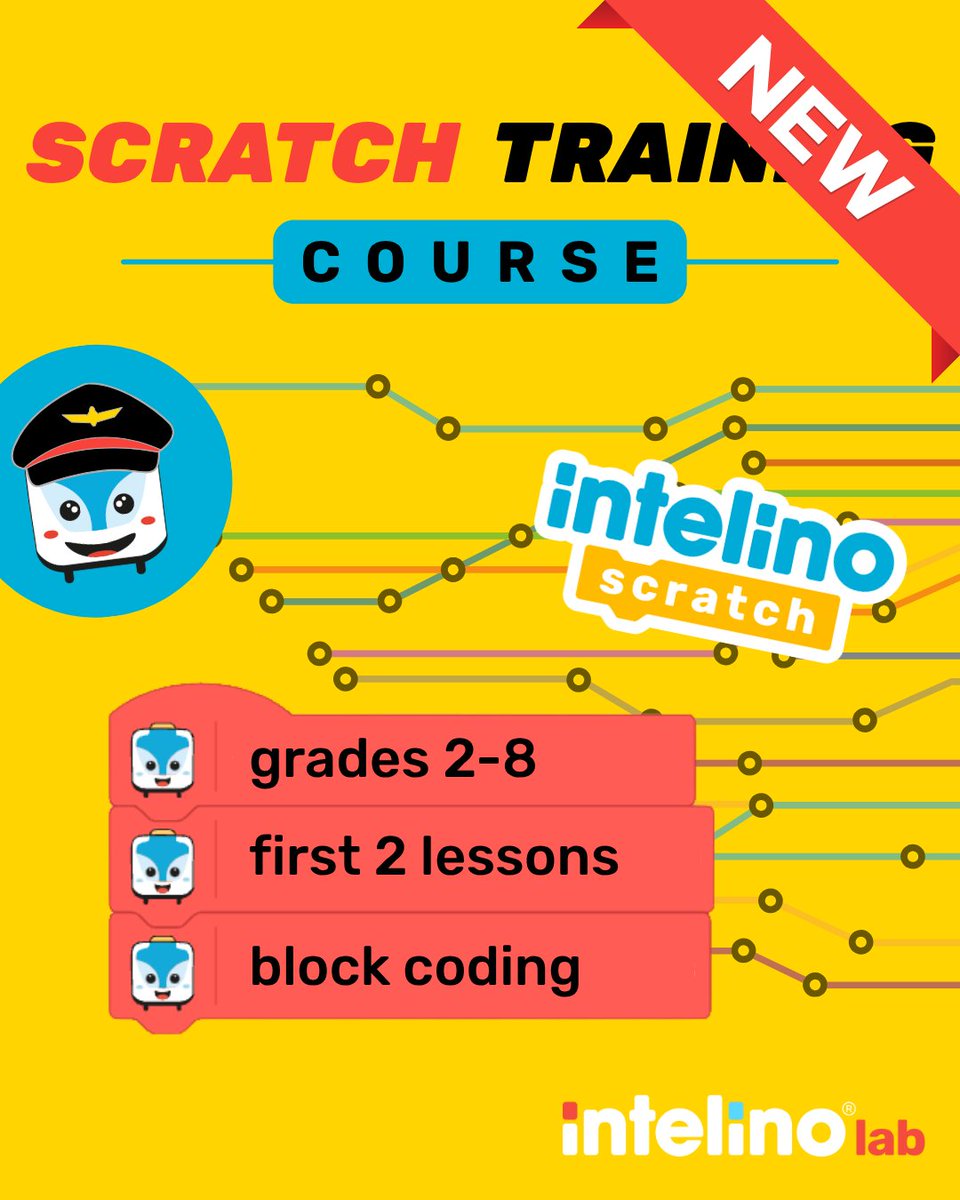 The first two lessons of our new SCRATCH Training are live in intelino Lab!
Students explore block coding with intelino Scratch &amp; discover the future of transportation. lab.intelino.com/training

#STEM #EdTech #intelino #CodingForKids #ScratchCoding #TeachSTEM