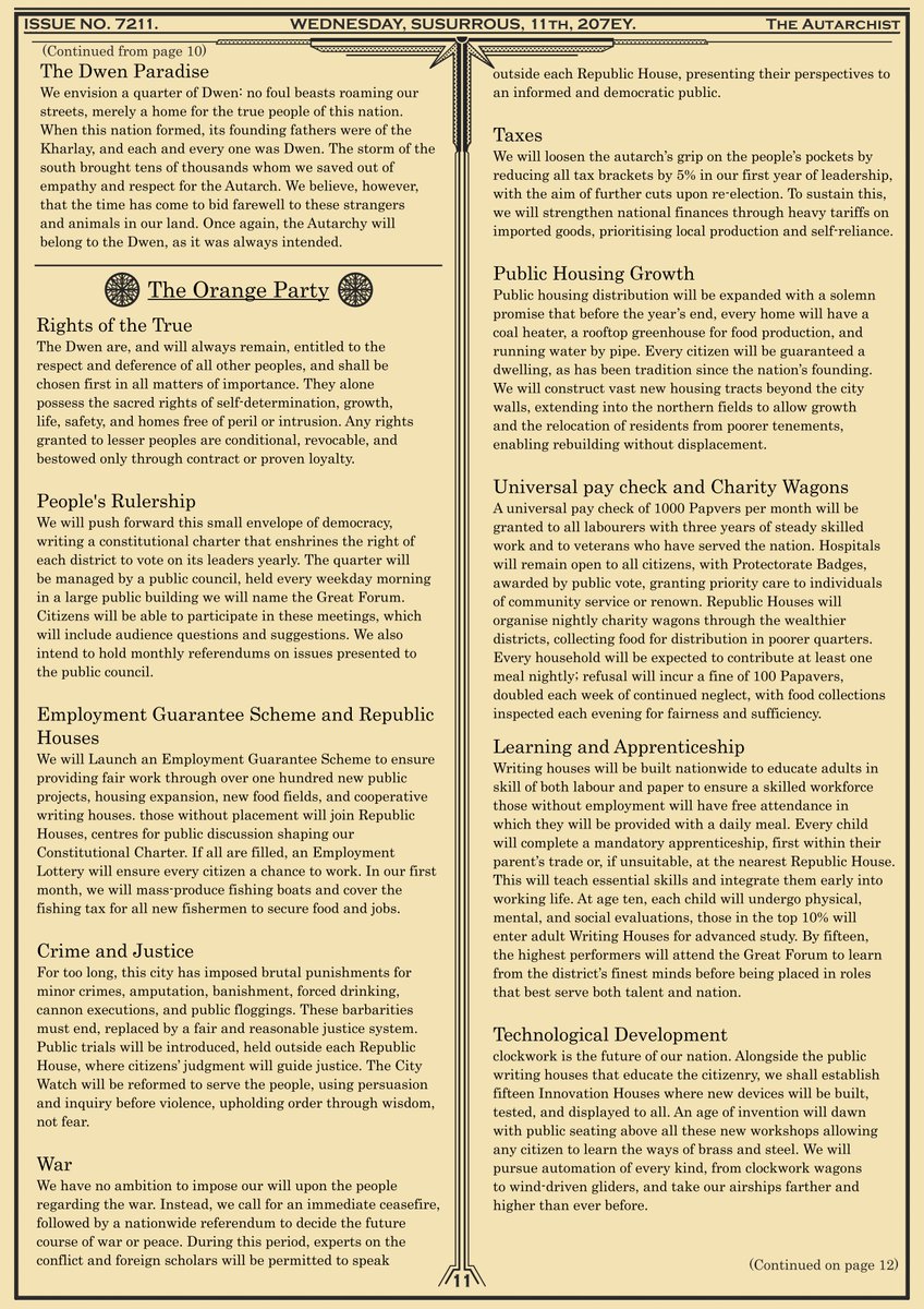 AshdownNeo's tweet photo. Day 11 of daily in-universe paper!!!!!!!! #worldbuilding #writing #fantasy #fiction https://t.co/2ecYqXgU5V