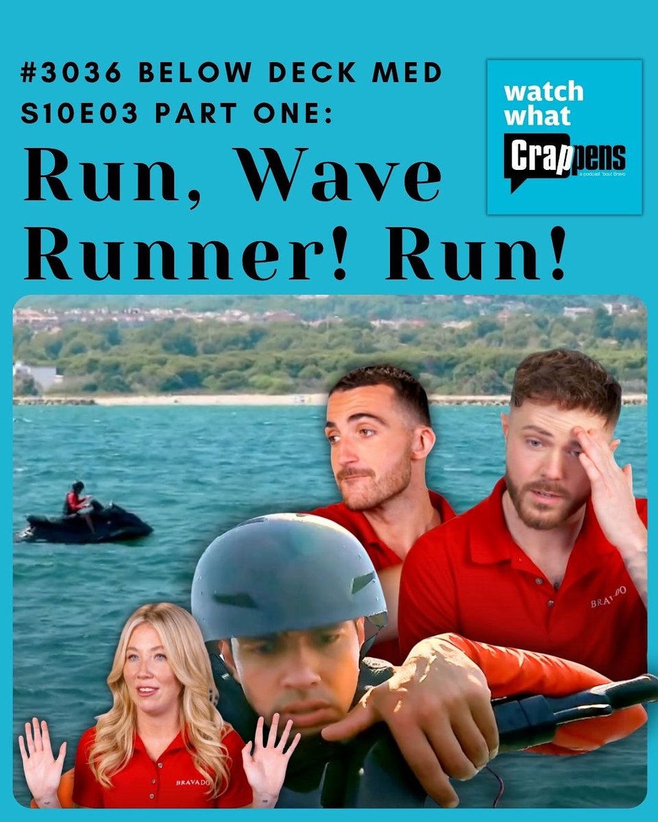 New epi! #BelowDeckMed struggles with a crew that doesn’t know what it’s doing as a waverunner makes a run for it and a silly fop boards demands szechuan in the background.

This is a two-part recap. Listen wherever you get your Podcasts or watch as a Crappens On Demand Video!