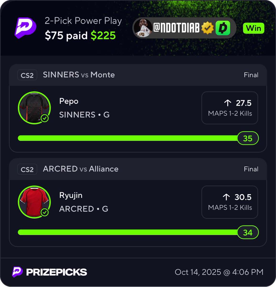 CS2 sweep 🧹✅ went 7/7 on counterstrike plays all posted to the discord 

don’t sleep! join up below for just $5 ⬇️