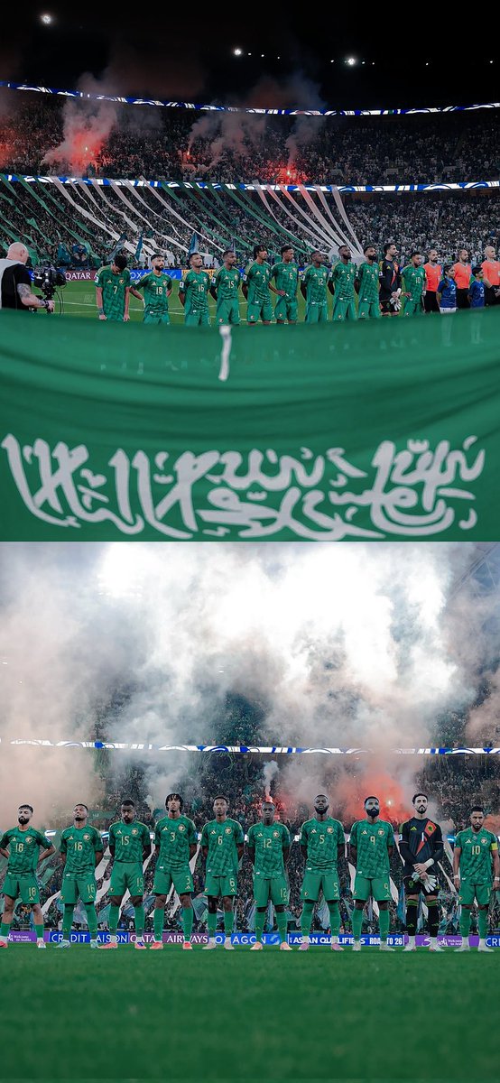 AlzaeemKingly's tweet photo. حلم يتكرر وفخر لا ينتهي🇸🇦
ألف ألف ترليوووون لولاة الأمر بمُناسبة تأهل المنتخب السعودي إلى كأس العالم 2026💚 https://t.co/D8oZNiOWk4
