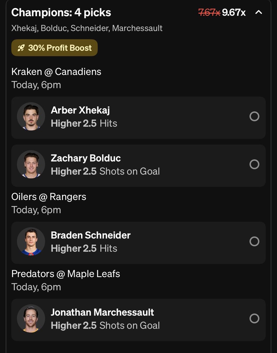 PrimeParlays's tweet image. 10/14 NHL Daily Parlay - 7.6X