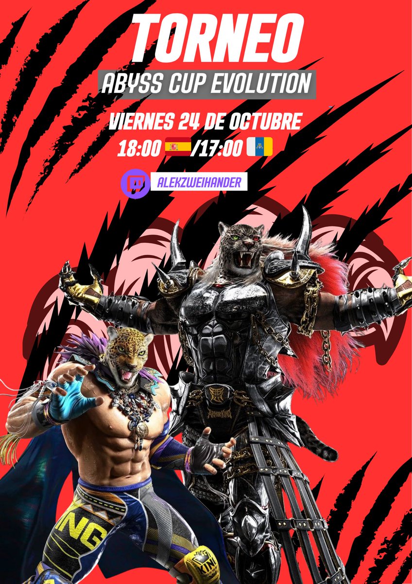 Este viernes 24 volvemos a los torneos con... ABYSS CUP EVOLUTION

Ya que no pudimos ir al Evo, lo haremos nosotros mismos. Torneo en formato TWT  con 20€ para el ganador y 10 para el segundo.

Regístrate ya en challonge.com/es/ACEV1