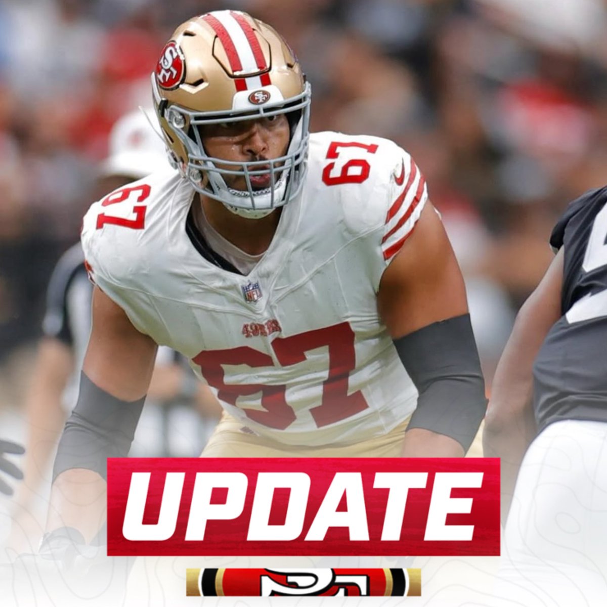 The #49ers re-signed OT Isaac Alarcón to the practice squad