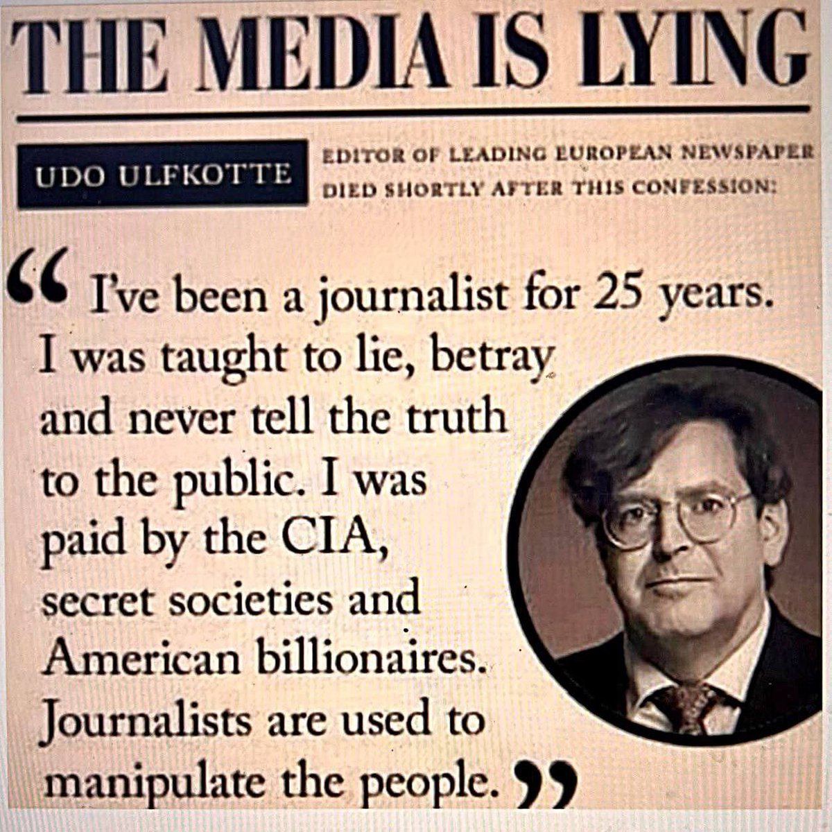 DarrenPlymouth's tweet photo. This guy died shortly after this confession.

Everything in the media is a lie. https://t.co/YTt4AOdUZb