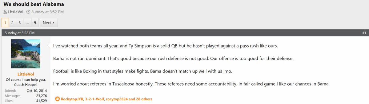 BoardGeniuses's tweet photo. #Tennnessee should beat #Alabama on Saturday if the refs let them. https://t.co/pEqOgOZ0M5
