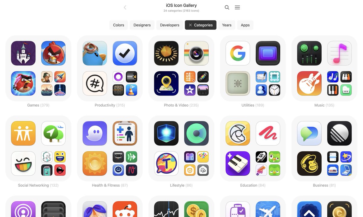 serhanbaydi's tweet image. Bu siteyi kaydedin 📌 

iosicongallery sitesinde App Store&apos;da bulunan çoğu app&apos;in store icon&apos;u bulunuyor.

Kategorilerine,
kullanım yıllarına
ve renklerine göre filtreleyebilirsiniz.

Halloween, new year vb.
özel dönemler için hazırlanan ve kullanılan gerçek app icon örneklerini…