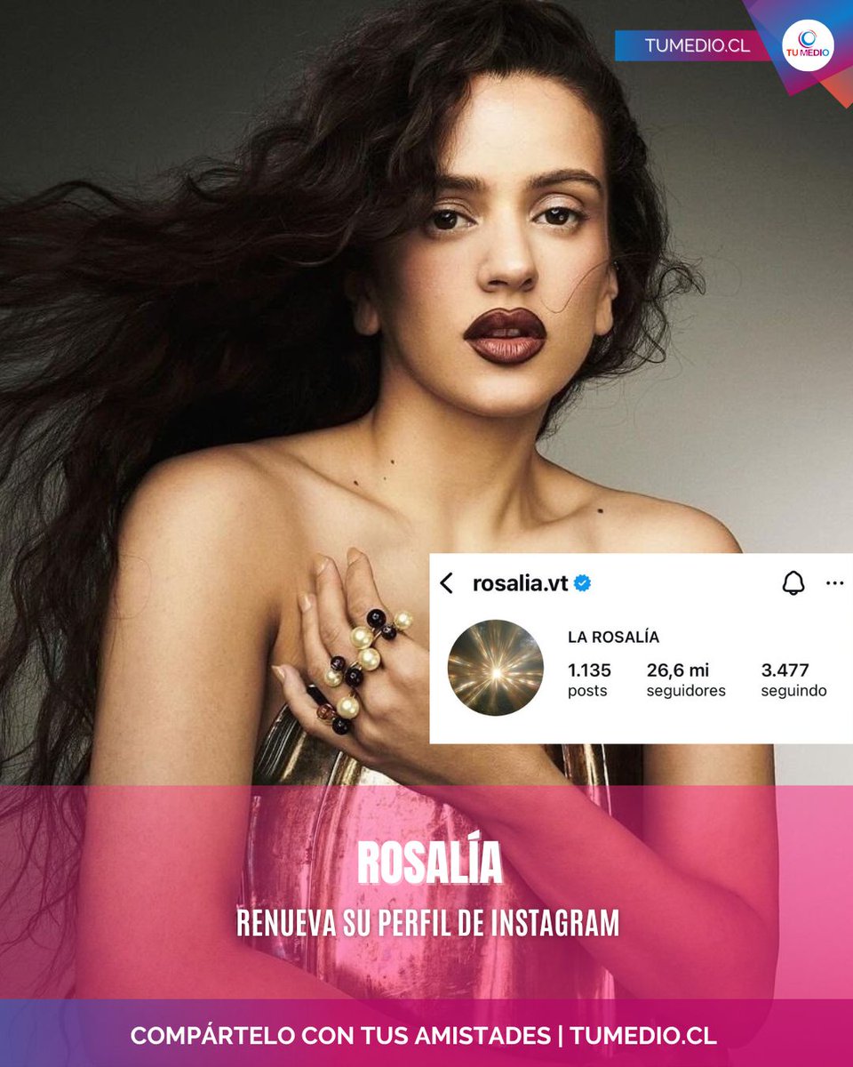 🚨 ¡Atención, fans! Rosalía actualiza su foto de perfil en Instagram POR PRIMERA VEZ desde la era #Motomami 😱🔥 

R4 IS COMING 🔜🎶