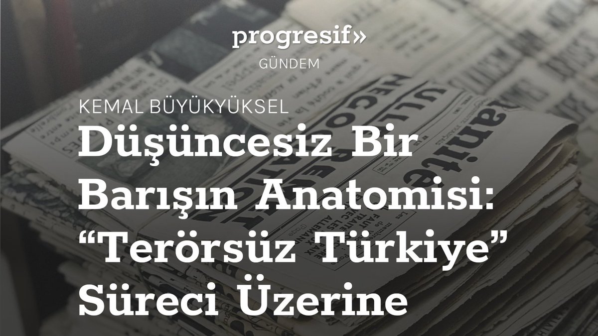 progresiftr's tweet image. "Fakat burada görülen şey, tam tersine, barışın anlamının boşaltılması. 'Terörsüz Türkiye' sloganı, ilk bakışta pozitif bir çağrışım yapıyor gibi görünse de, aslında yeni bir hegemonya inşasının ideolojik aracına dönüşüyor." @KBuyukyuksel
⏬
progresiftr.com/2025/10/12/dus…