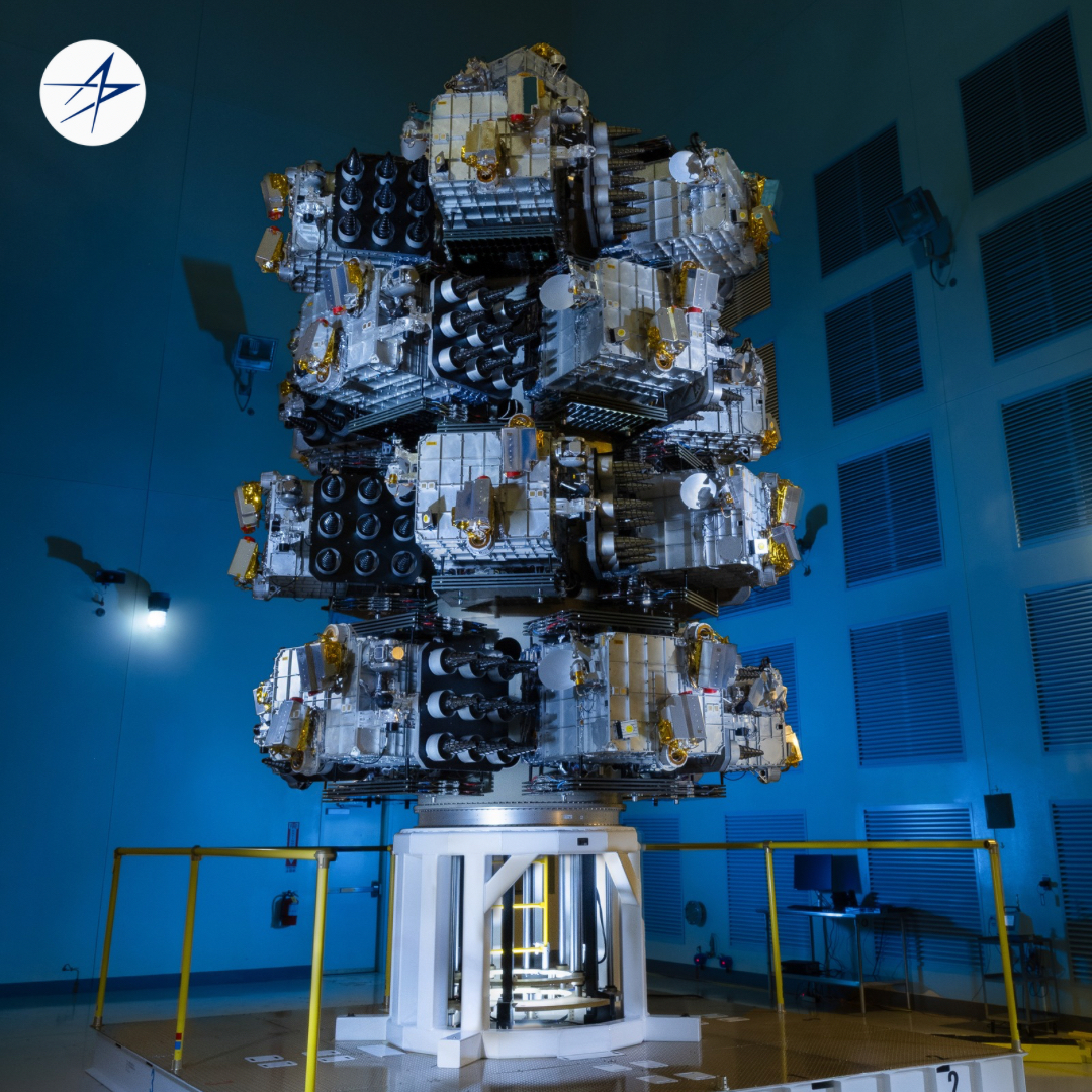 LMSpace's tweet image. Stacked and ready for launch. 🚀
Our 21 Tranche 1 Transport Layer satellites are prepared for launch! Soon they’ll join the @sempercitiussda’s Proliferated Warfighter Space Architecture (PWSA).