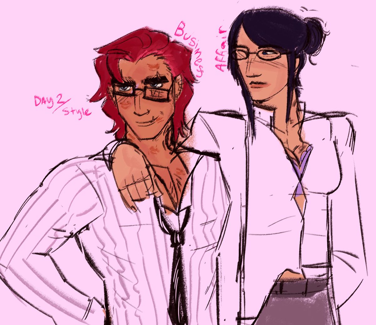 drawing vi with this hairstyle again i think it’s official in a celeb au, anyways yeah photoshoot for styleeeeee #FamousViWeek #FamousCaitlynWeek #caitvi