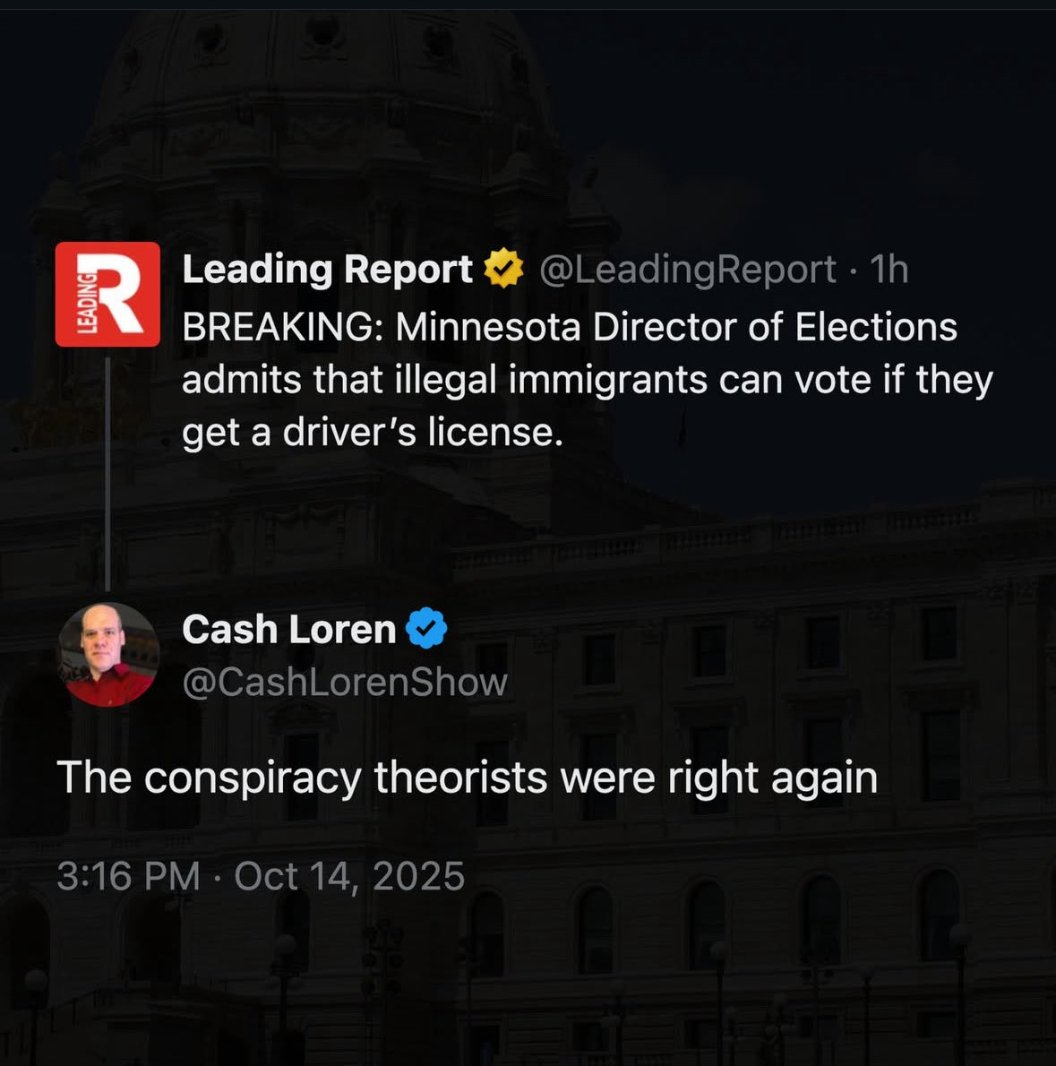 I’m tired of being right about all the election fraud.