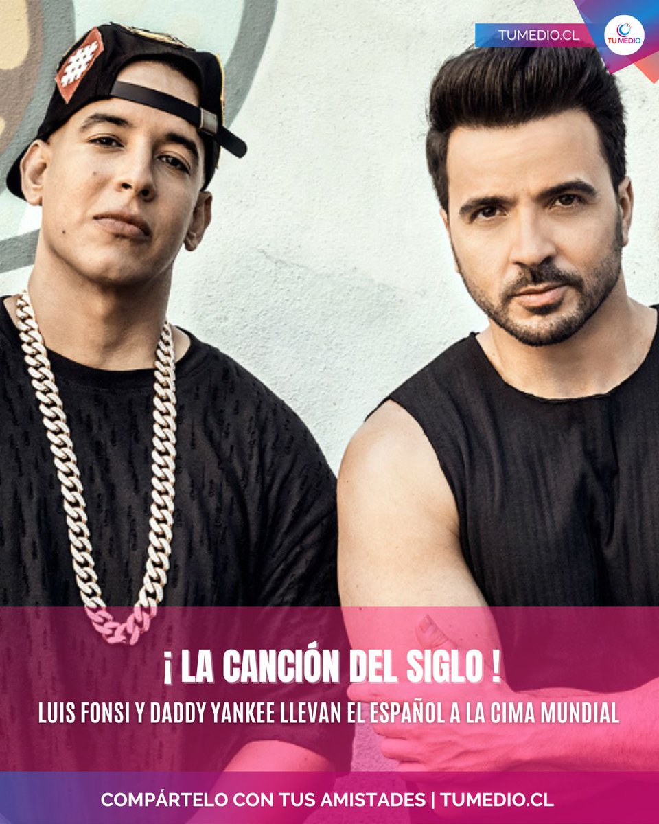 🌍🎶 ¡DESPACITO es oficialmente la canción del siglo, según Billboard! 🔥

Luis Fonsi y Daddy Yankee no solo rompieron récords, ¡rompieron fronteras! 🌐💃Un himno global que puso el español en la cima del mundo 🌎👑

#Despacito #LuisFonsi #DaddyYankee
