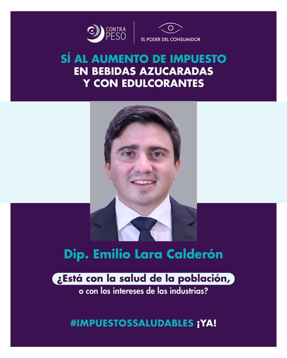 elpoderdelc's tweet image. 📢 Diputado Emilio Lara, ¡sí al aumento de impuesto en bebidas azucaradas y con edulcorantes!
Tu voto a favor protege la salud de la población.☑️
#ImpuestosSaludables YA