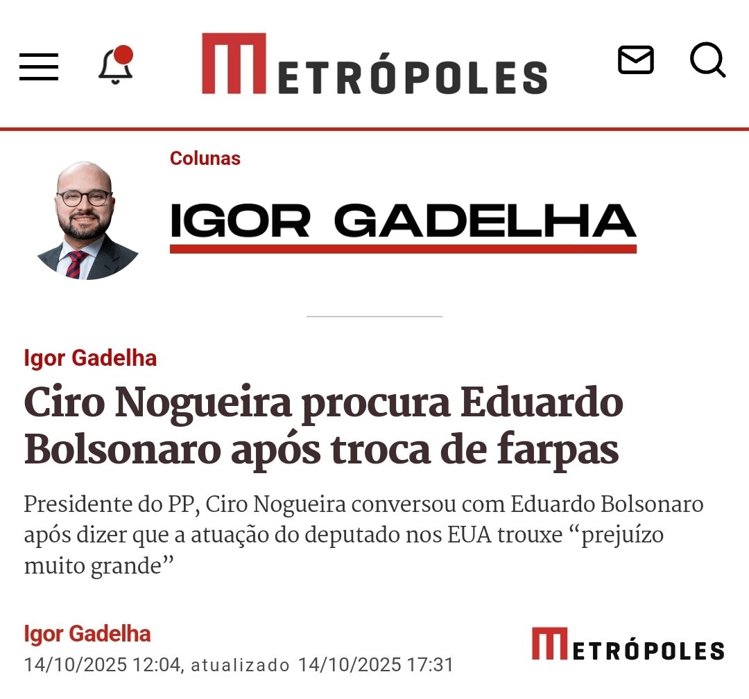 Arregou, Ciro Nogueira? Ou está preparando o próximo golpe?

Pelo que entendo do perfil desse político, deve ter ameaçado Eduardo, usando Jair para tentar fazer chantagem.