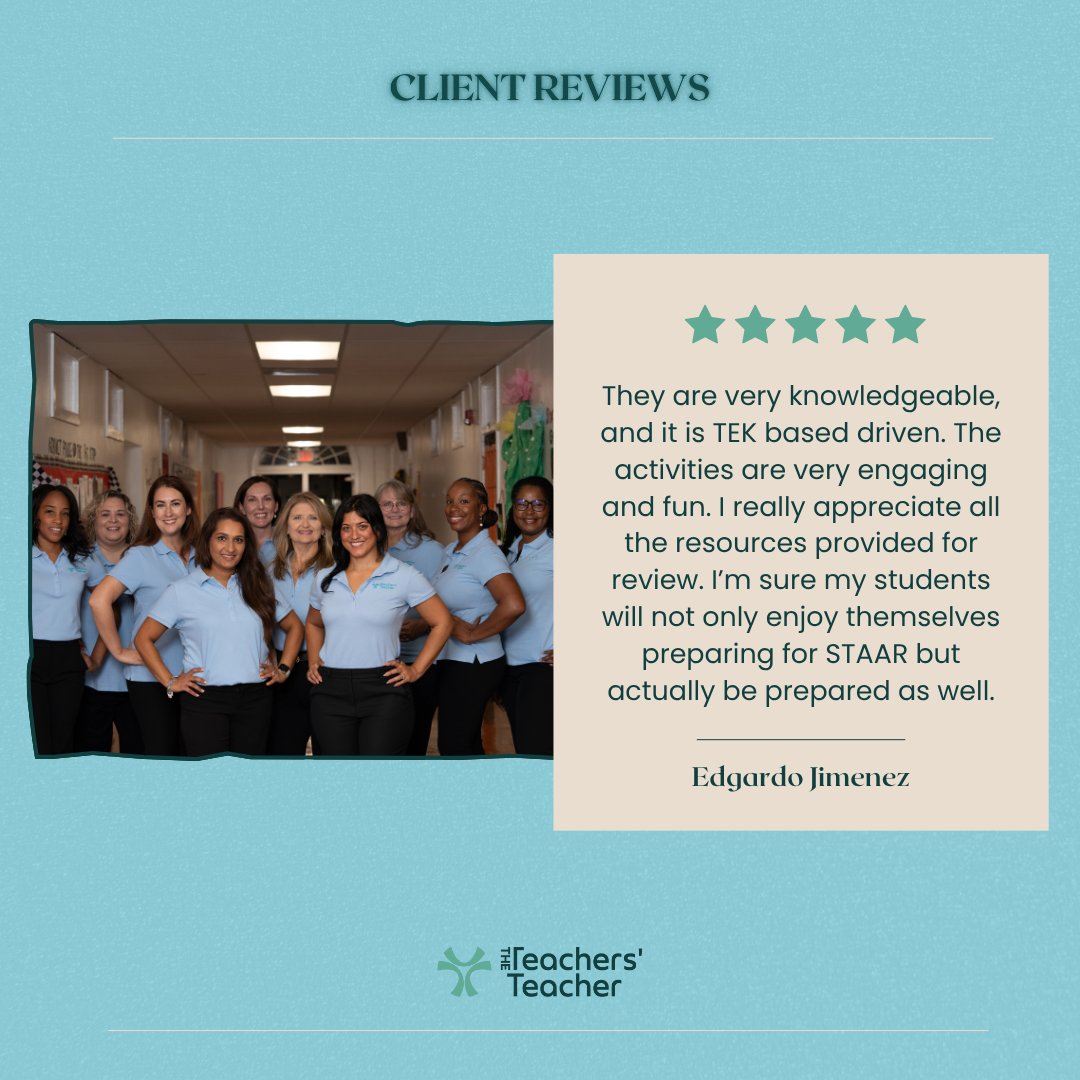 TTTSuccess's tweet image. Hearing your success stories and feedback reminds us why we do what we do! 🤩

Ready to see the difference we can make together? Let’s talk! 

🖥️ theteachersteacherllc.net

#T3success #studentengagement #teacherhelp #teacherresources  #educationmatters #educationalresources