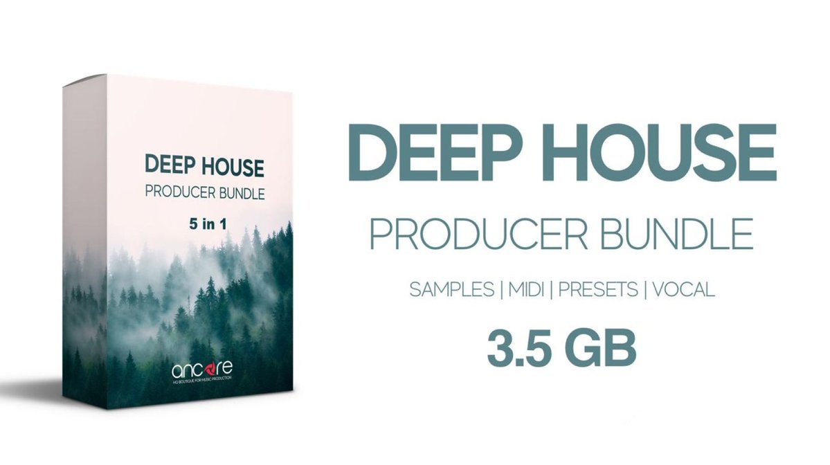 ancoresound's tweet image. DEEP HOUSE PRODUCER BUNDLE 5 IN 1. Available Now!
ancoresounds.com/deep-house-pro…

Check Discount Products -50% OFF
ancoresounds.com/sale/

#musicproduction #logicprox #deephousefamily #housemusic #SynthPresets #deephouse