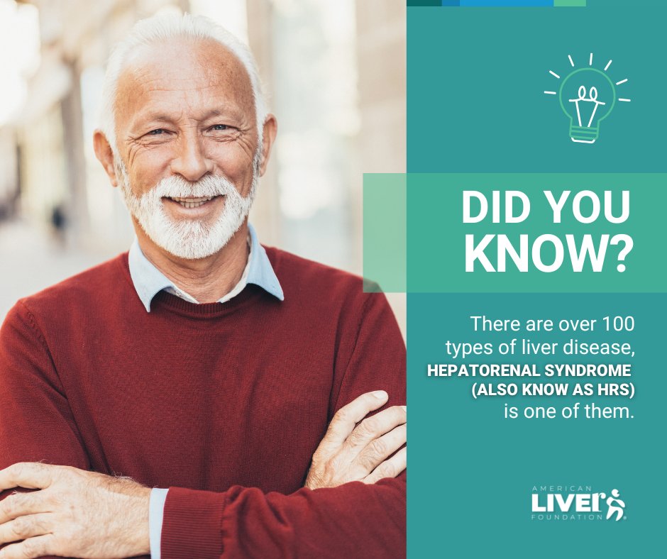 Today is #HRSAwarenessDay. There are over 100 types of liver disease; Hepatorenal Syndrome is one of them.

HRS an extremely serious condition that affects kidney function in some people with advanced liver disease. It is most common among people with advanced cirrhosis (scarring