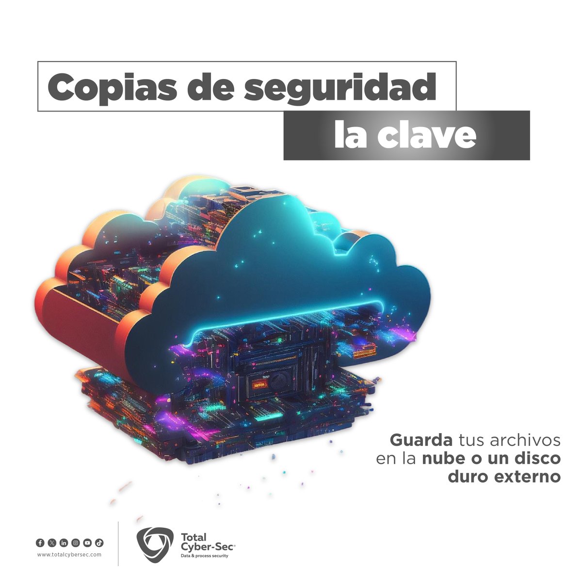totalcybersec's tweet photo. El #Rnsomware no pide permiso, pero sí puede evitarse 💻🚫. Da el primer paso y blinda tus datos desde hoy.
👉 ¿Tú ya haces copias de seguridad?
#Ciberseguridad #Ransomware #ProtegeTusDatos #TotalCyberSec #TipsDigitales https://t.co/6fAfFHgNif