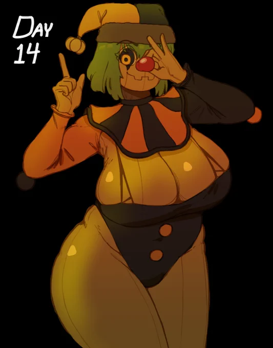 Jackietober 2025 day 14 Pumpkin clown