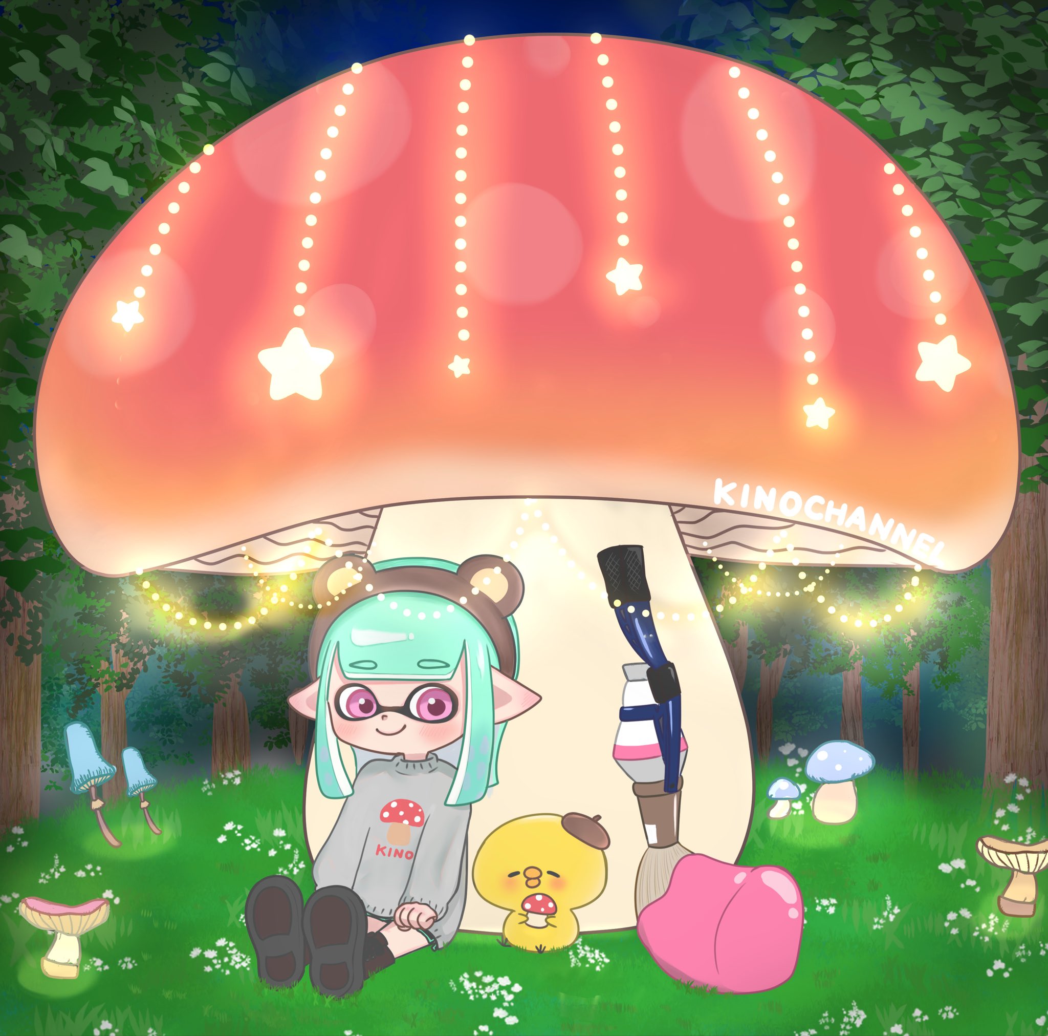 絵画No.3「無題」　作　いのこはるき I'll show them my finest hospitality.