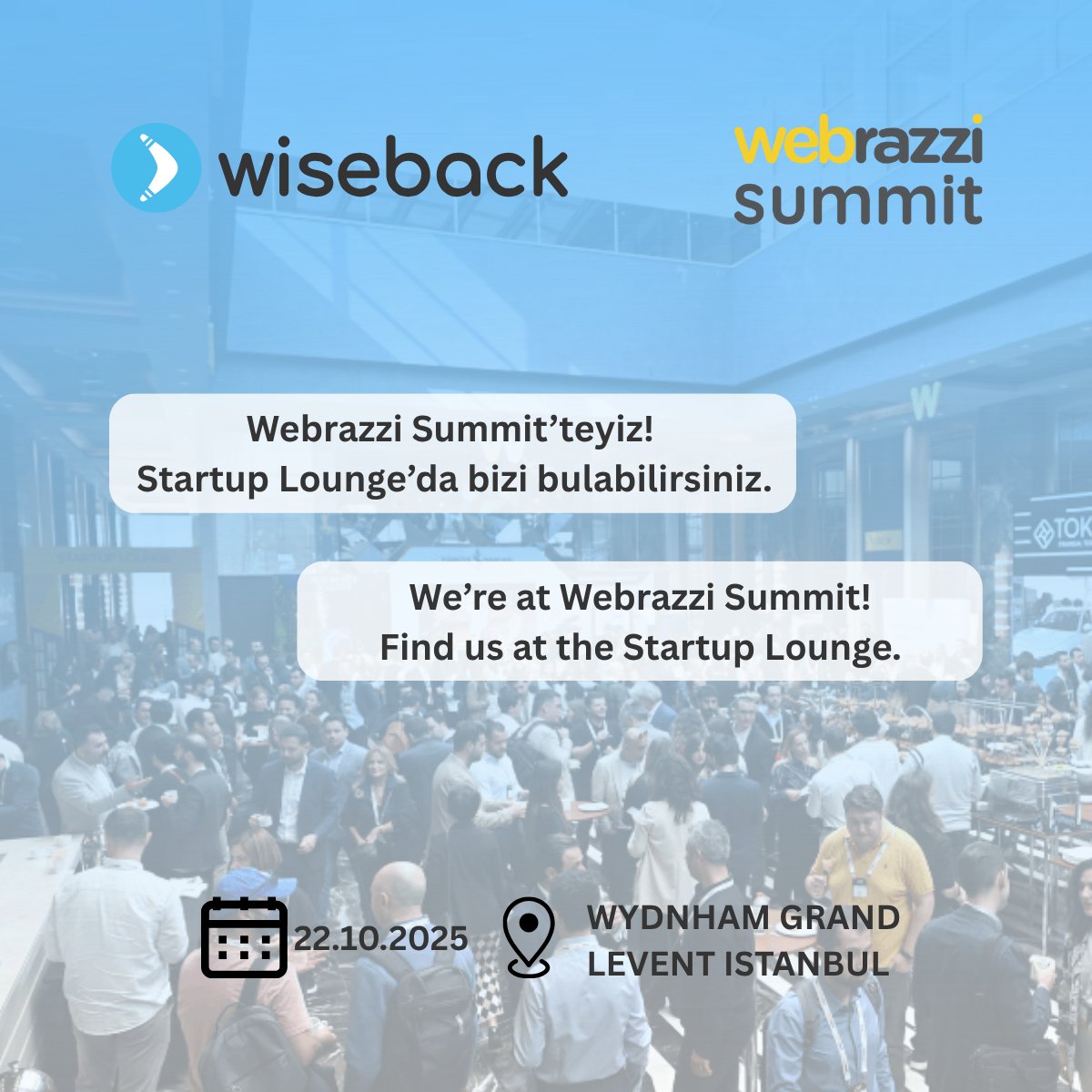 wiseback's tweet image. 🚀 @webrazzi Summit, 22 Ekim 2025!
📌 Wiseback Startup Lounge’da. Gelin, CX ve AI çözümlerimizi konuşalım.
—
🚀 Webrazzi Summit, Oct 22, 2025!
📌 Find Wiseback at the Startup Lounge. Let’s talk CX &amp;amp; AI solutions.
#WebrazziSummit #Wiseback #CX #AI
