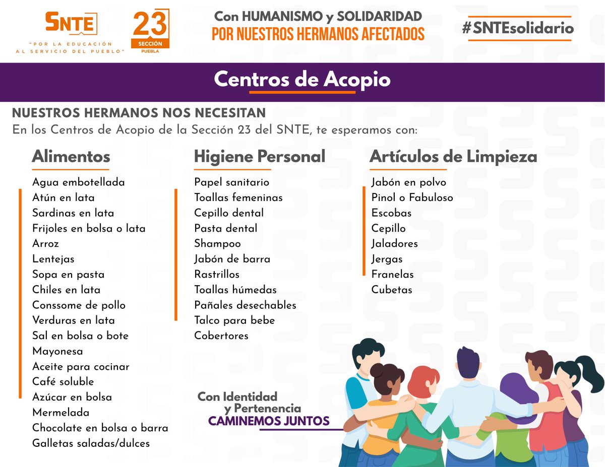 SNTE_Seccion_23's tweet photo. #SNTEsolidario
#SNTE23
#ConIdentidadYPertenencia
#CaminemosJuntos
#UnoSomosTodosYTodosSomosUno https://t.co/qgkfJ01fRm