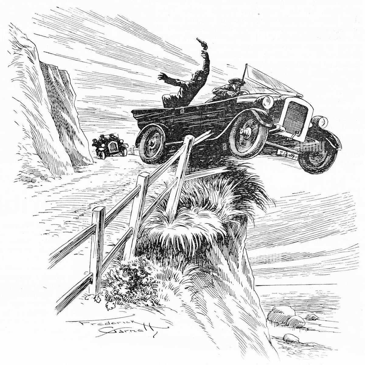 Banquozghost's tweet image. Driving off the cliff was easy …

Landing 
              was
                     going
                               to
                                  be
                                     harder

#horrorprompt 1975