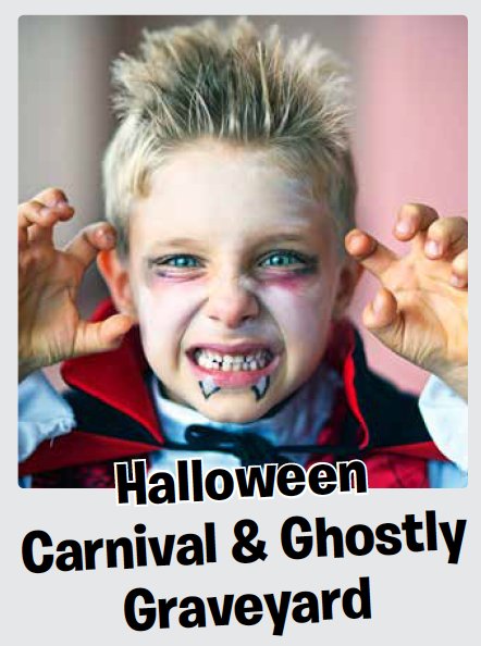 Halloween Carnival &amp; Ghostly Graveyard (2-7yrs)
Sat, Oct 25 - 10AM-12PM
Join us for a fun, hair-raising event &amp; get into the spooky spirit! Enjoy creepy crafts, terrifying treats, eerie entertainment! Don’t forget to wear your costume &amp; visit our graveyard
westendcc.ca/.../halloween-