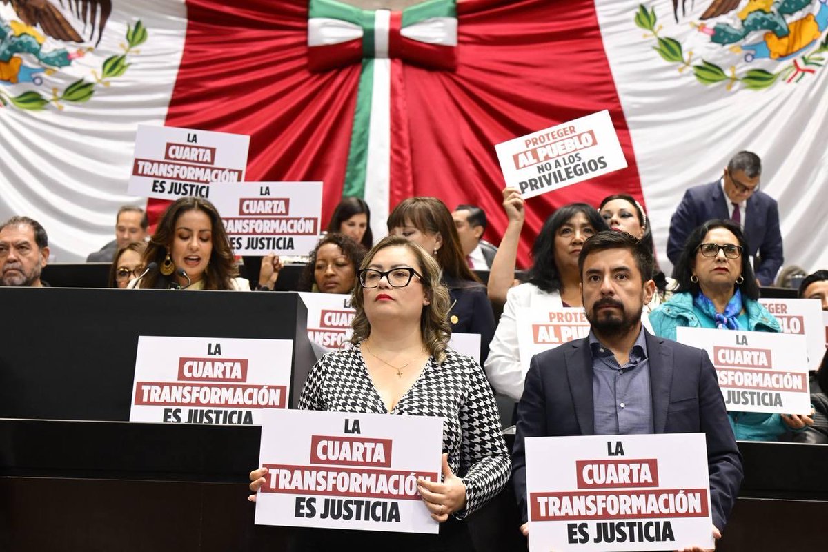 🔔Informando desde el pleno.

Aprobamos en lo general el Proyecto de Decreto que reforma la Ley de Amparo, el Código Fiscal de la Federación y la Ley Orgánica del Tribunal Federal de Justicia Administrativa. 

Un paso firme hacia una justicia más equitativa, que pone fin a los