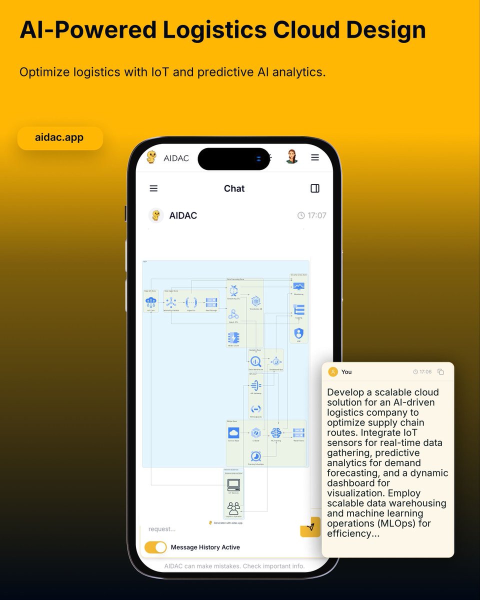 aidacapp's tweet image. Smarter logistics start here 🚚
AIDAC builds AI-powered supply chain clouds with IoT, MLOps, and real-time forecasting.
🔗 aidac.app/?utm_source=x

#AIDAC #InfraasCode #AICloud #Logistics