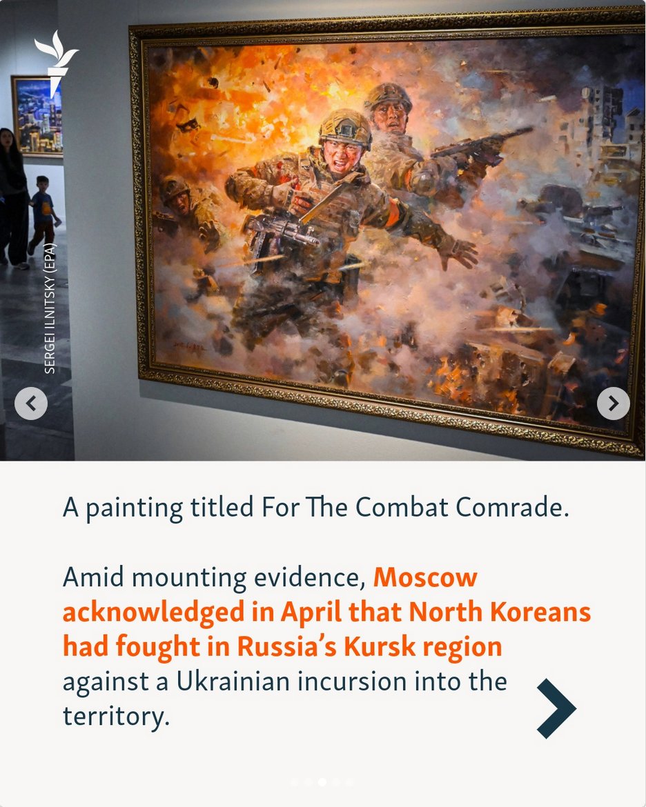 SebaGobert's tweet image. En Corée du nord, une exposition glorifie la participation des soldats de Pyongyang à la reconquête de l&apos;oblast de Koursk.

Il y a encore quelques semaines à peine, la Kremlinosphère martelait que tout nord-Coréen en Russie était un fake.