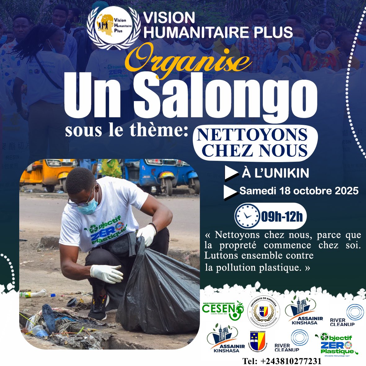 L’ <a href="/Unikinrdc/">Université de Kinshasa-UNIKIN</a> c’est notre Alma Mater. Chers étudiants et étudiantes, ensemble nous pouvons apporter un changement. Venez nombreux et nettoyons chez nous. river-cleanup.org/fr/projet/rive…
#ClimateAction