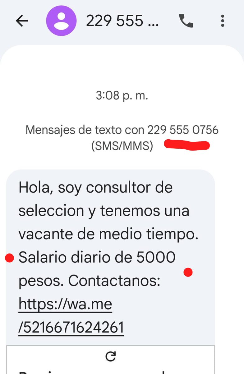 CarlosMarxBarb1's tweet photo. ¡PRECAUCION!
 Tengan cuidado con este número y con este tipo de mensaje, así es como la delincuencia organizada engaña a la gente. https://t.co/0aqbTOj3af