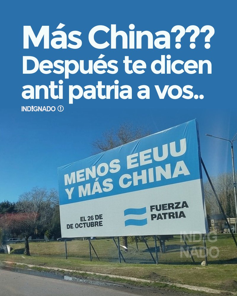 Los kukas quieren expropiar los campos a los argentinos y regalarles más hectáreas a los chinos. Pero el anti patria sos vos según ellos.