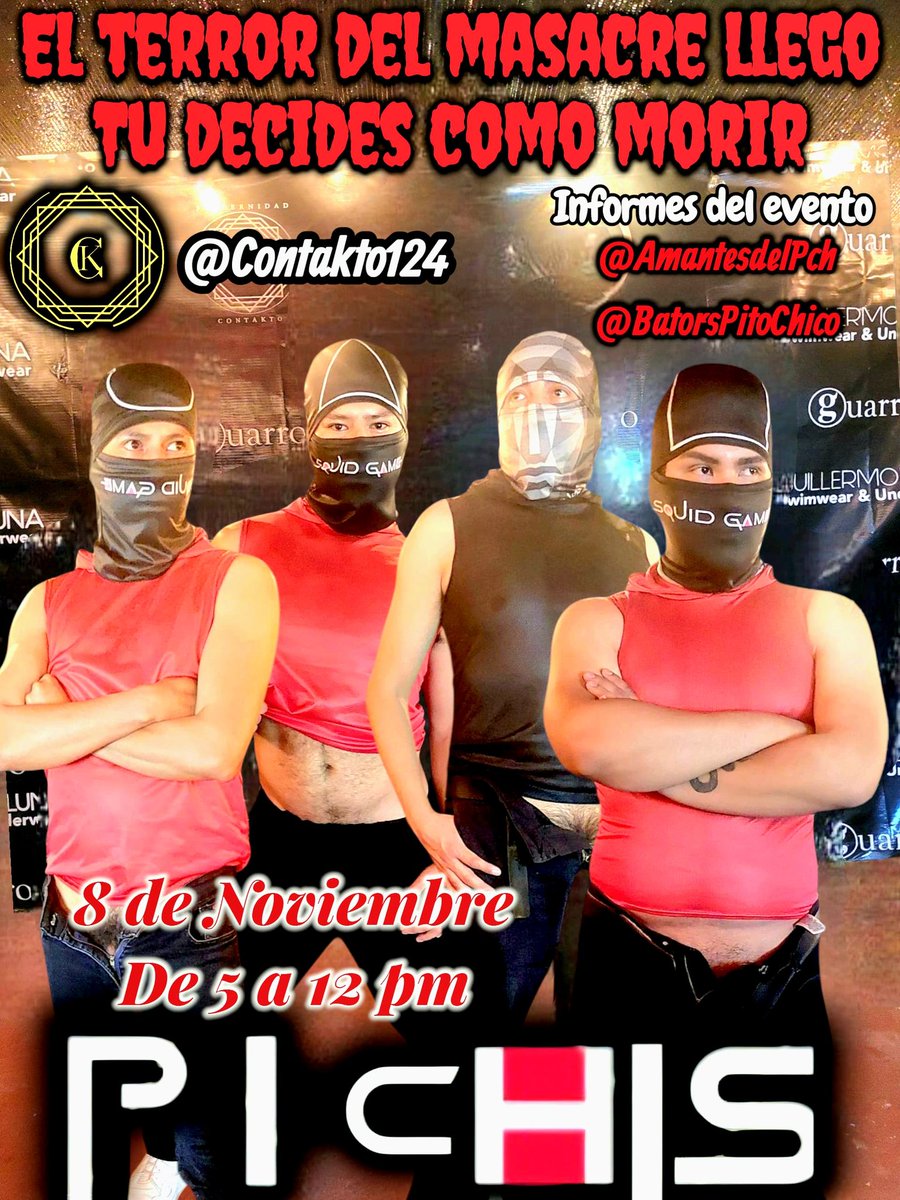 BatorsPitoChico's tweet photo. Preventa hasta el 31 de Octubre.
  Club Pito Chico
    "El masacre ya llego"
Sábado 8 de Noviembre de
5:00  a 11:59 pm
Cerca del metro Xola.
Informes x MD 
@BatorsPitoChico
@AmantesdelPch
@Contakto124
Donativo $200
Próximamente en Nuestro 
Telegram #PiChis https://t.co/djb7aBnMCN