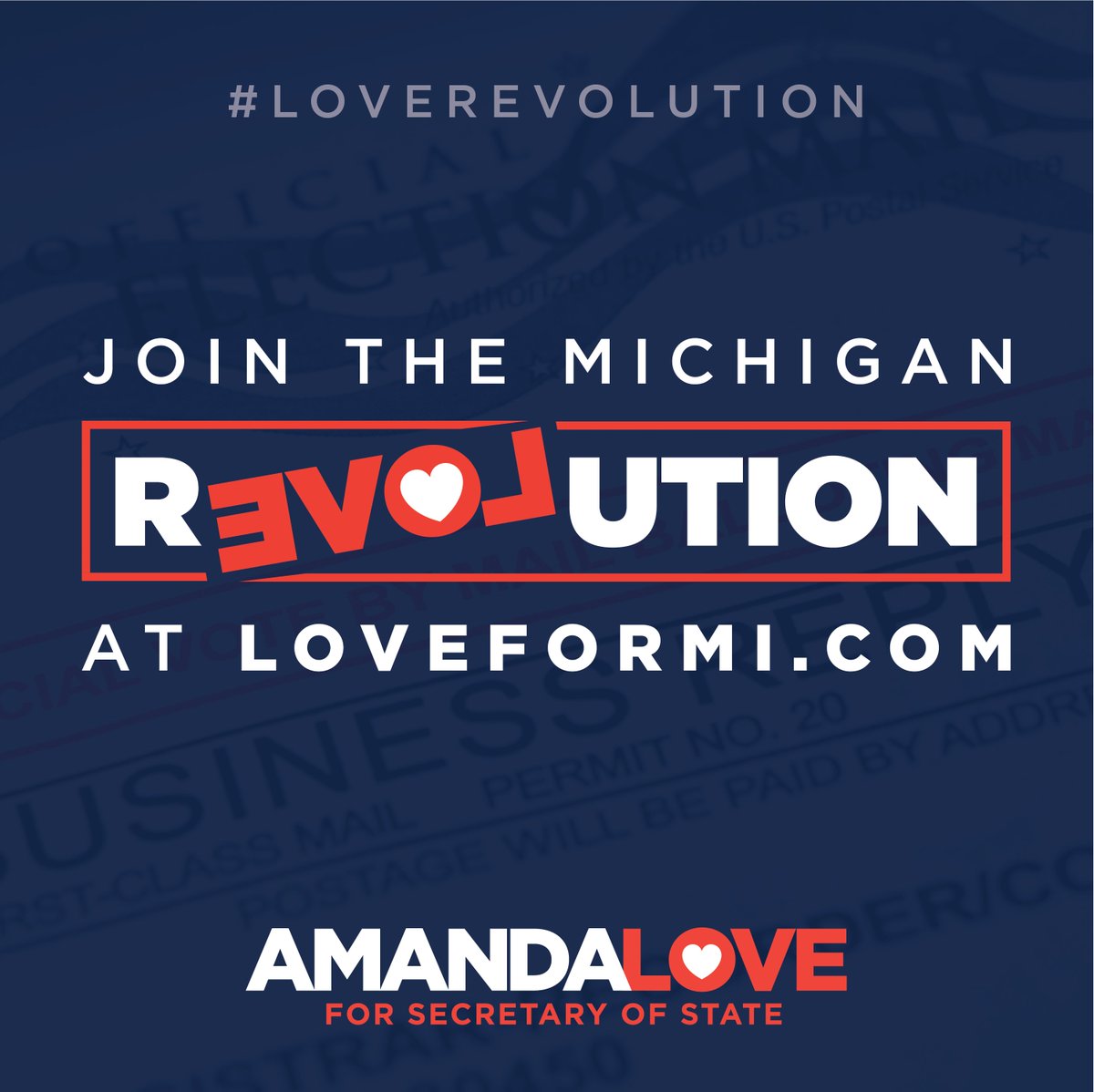 LoveforSOS's tweet image. The #LoveRevolution is just getting started- we're putting together a team that strives for more instead of settling for less.

Together, we're going to build a Secretary of State's office that works for everyone.

Join us at loveformi.com!