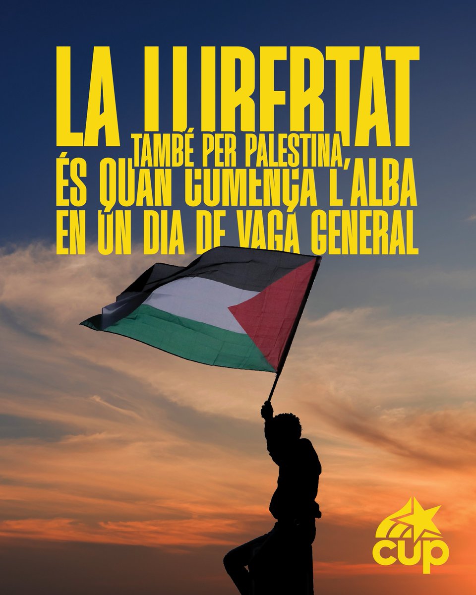 🇵🇸 La llibertat és quan comença l’alba en un dia de vaga general

Avui, també, per Palestina