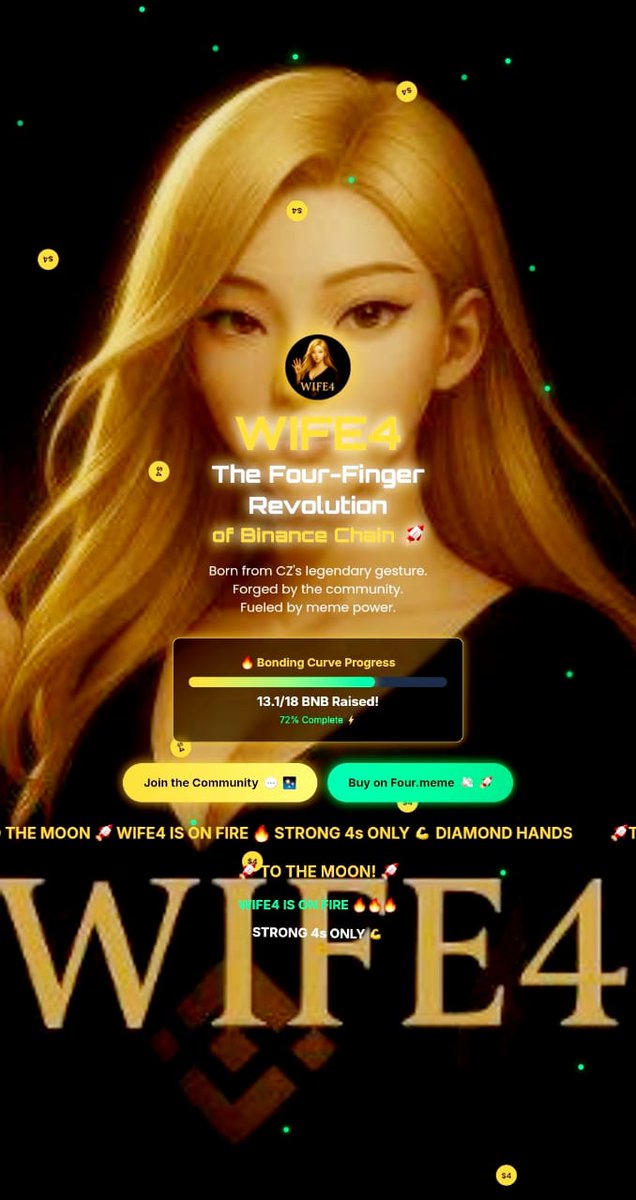 Wife4New's tweet photo. WIFE4 has Proven Itself!
Our official website is now LIVE 👉 https://t.co/ONYpDDNWbF 🚀

WIFE4 is not just another meme token — it’s a symbol of strength, elegance, and unity.
We’ve built this together, with passion, belief, and purpose.

From a simple idea to a real movement.
From a meme to a message of loyalty and love 💫

To our holders — thank you for believing.
To new buyers — you’re still early.
The WIFE4 journey has only just begun 💍🔥

#WIFE4 #MemeWithPurpose #CryptoCommunity