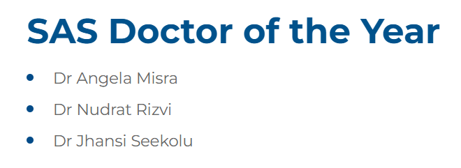 RCPsychSASdocs's tweet image. We are making every week SAS Week, and today we are giving a big shout out to all SAS psychiatrists nominated for several categories (not just SAS doctor of the Year)
@rcpsych awards 2025.
The shortlist for @rcpsych SAS doctor of the Year is: