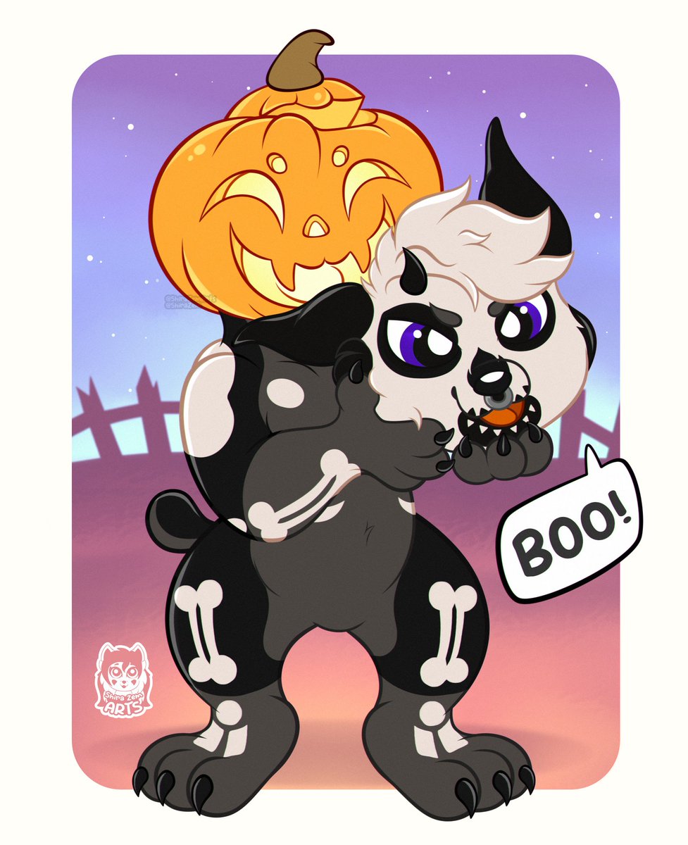 They don't call me the pumpkin king for no reason. 🎃👑

I commissioned some really cute halloween art and I cant stop looking at it haha
🎨 <a href="/ShiraZemSZ/">Shira Zem</a>