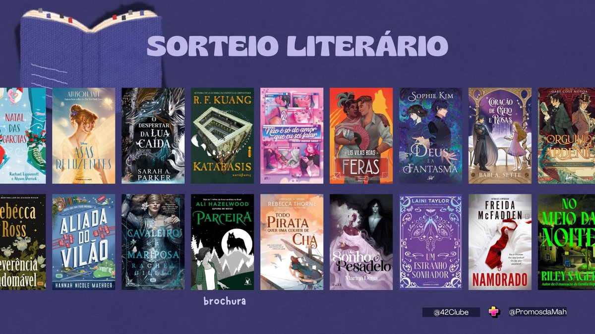 ✨ Sorteio em Parceria ✨

🏆 Prêmio: 2 livros da seleção ou R$100 no pix!

📌 Regras:
  📍 Seguir <a href="/42Clube/">Clube 42 🛍️</a> e <a href="/PromosdaMah/">🔎 Mah</a>! 
  📍 Dar RT aqui e prontinho!

🗓 ENCERRA 24/10! Já sabem o que vão querer?? Boa sorte a todos!