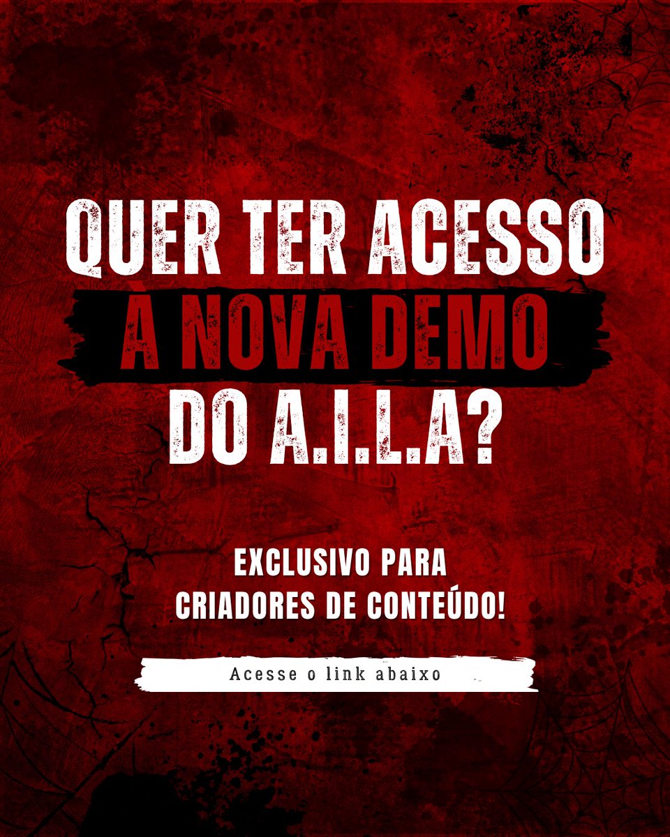 🚨 Criadores, atenção!
A demo mais recente de A.I.L.A (a mesma da BGS 2025) está chegando às mãos de quem quer criar conteúdo sobre o jogo.

Se você fala de games, terror ou indies, essa é a hora! Queremos você nessa com a gente 🖤 

forms.gle/JmfLNX5tZiXhmG…
