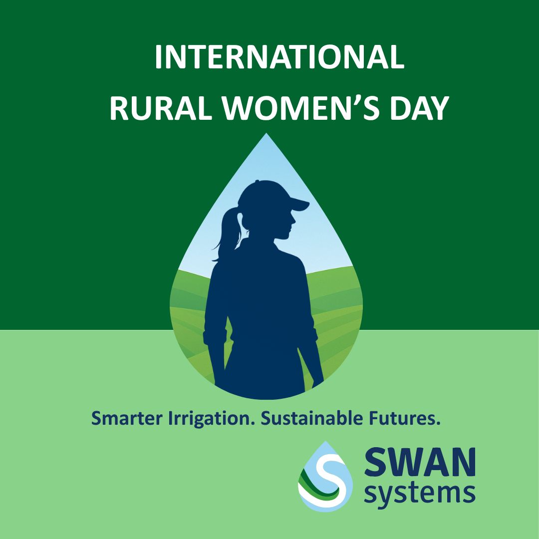 Happy #InternationalRuralWomensDay 🌱 Today we #celebrate the pivotal roles women play in shaping #agriculture - here's to the #womeninag who inspire, innovate &amp; shape the future.
 #SWANSystems #SmarterIrrigation #WomenInAg